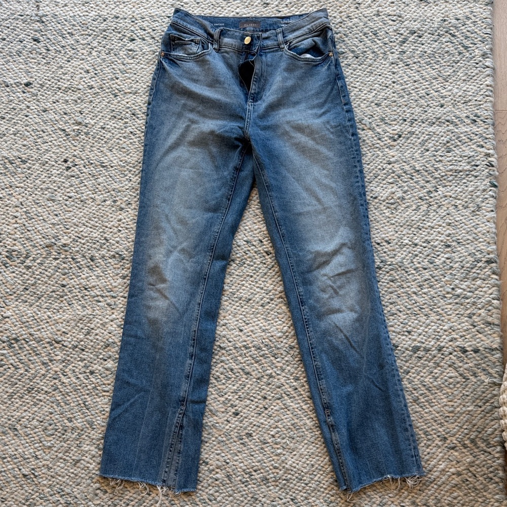 DL1961 Women's Straight Leg Jeans in Classic Blue